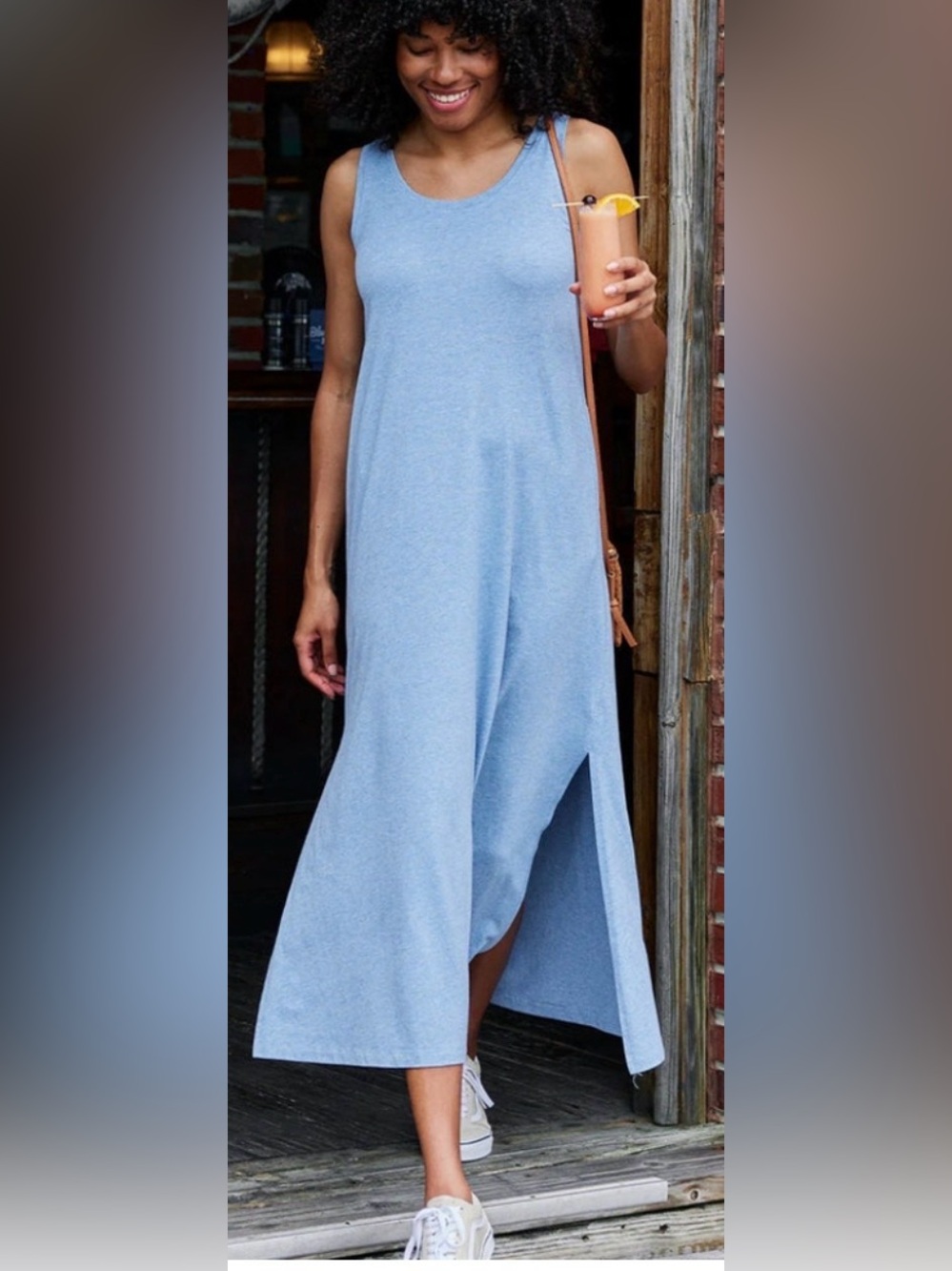 Free fly nwt Light Blue Maxi Tank Dress